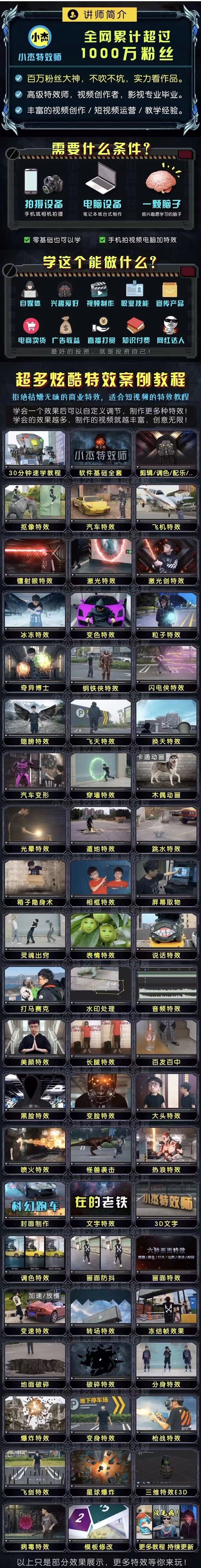 图片[2]-【副业项目3428期】1000w粉丝大佬的特效课·从零快速学特效视频，快速入门（软件+教程+素材）-万图副业网