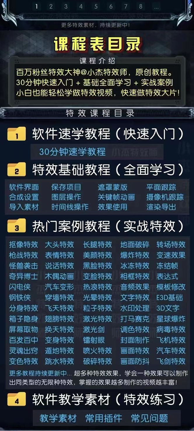 图片[3]-【副业项目3428期】1000w粉丝大佬的特效课·从零快速学特效视频，快速入门（软件+教程+素材）-万图副业网