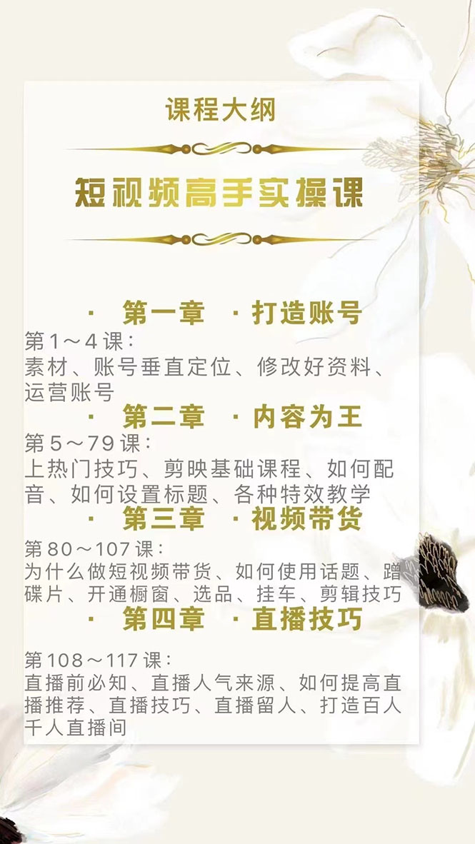 图片[2]-【副业项目3439期】短视频高手实操课：从入门到精通（怎样做短视频赚钱）-万图副业网