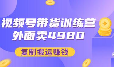 【副业项目3496期】外面卖4980【盗坤：视频号带货训练营】复制搬运赚钱（附电公商园文件）-万图副业网