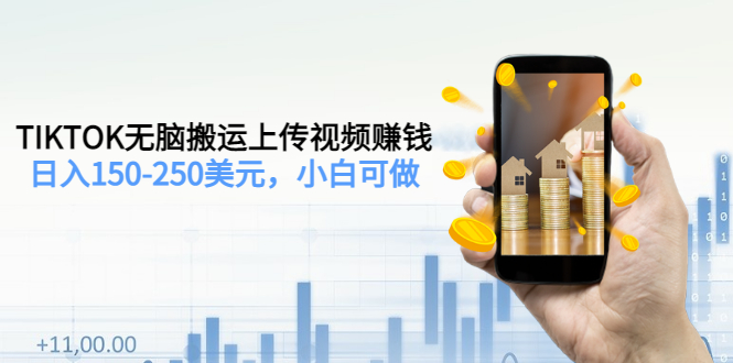 【副业项目3638期】TIKTOK无脑搬运上传视频赚钱，日入150-250美元，小白可做-万图副业网