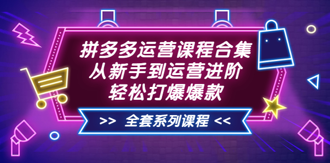 【副业项目3861期】拼多多运营课程合集：从新手到运营进阶，拼多多新手开店教程视频-万图副业网