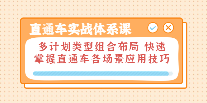 【副业项目3910期】直通车实战体系课：多计划类型组合布局，快速掌握直通车各场景应用技巧-万图副业网