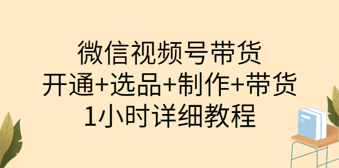 【副业项目3940期】陈奶爸·微信视频号带货：开通+选品+制作+带货（1小时详细教程）-万图副业网