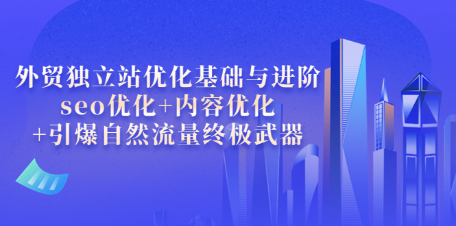 【副业项目4072期】外贸独立站seo优化：内容优化+引爆自然流量终极武器-万图副业网