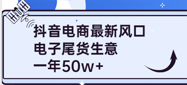 【副业项目4102期】抖音电商最新风口，利用信息差做电子尾货生意，一年50w+（7节课+货源渠道)-万图副业网