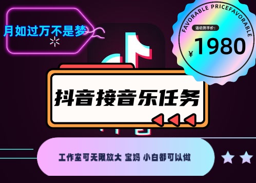 图片[2]-【副业项目4353期】外面收费1980抖音音乐接任务赚钱项目【任务渠道+详细教程】-万图副业网
