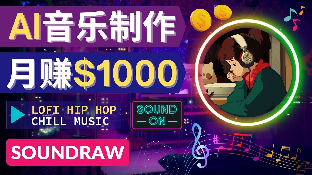 【副业项目4535期】无需任何音乐基础： 使用AI软件制作Lofi Hip Hop Chill Music 月赚1000美元-万图副业网