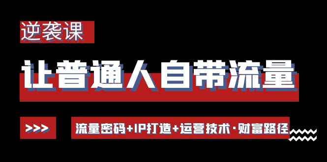 【副业项目4534期】让普通人自带流量的逆袭课：流量密码+IP打造+运营技术·财富路径-万图副业网
