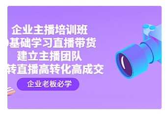 【副业项目4915期】企业主播培训班：0基础学习直播带货，建立主播团队，玩转直播高转化高成交-万图副业网
