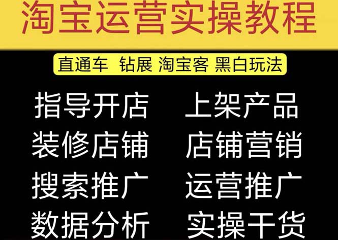 【副业项目5247期】2023淘宝开店教程0基础到高级全套视频网店电商运营培训教学课程（2月更新）-万图副业网