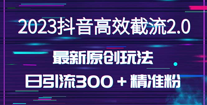 【副业项目5421期】日引300＋创业粉，独家抖音高效截流2.0玩法（价值1280）-万图副业网