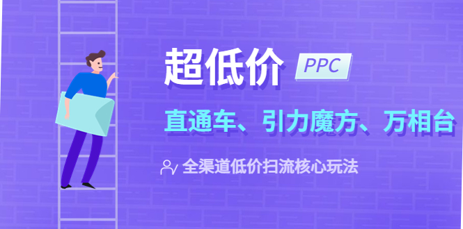 【副业项目5726期】2023超低价·ppc—“直通车、引力魔方、万相台”全渠道·低价扫流核心玩法-万图副业网