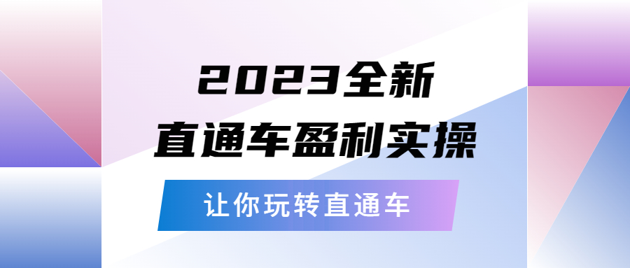 【副业项目5773期】2023全新直通车·盈利实操：从底层，策略到搭建，让你玩转直通车-万图副业网
