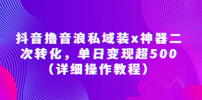 【副业项目6229期】抖音撸音浪私域装x神器二次转化，单日变现超500（详细操作教程）-万图副业网