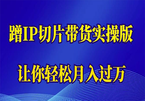 【副业项目6060期】2023蹭这个IP切片带货实操版，让你轻松月入过万（教程+素材）-万图副业网