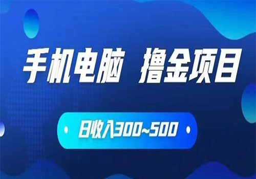 【副业项目6065期】2023手机和电脑都可以撸金的项目，日收入300~500【揭秘】-万图副业网