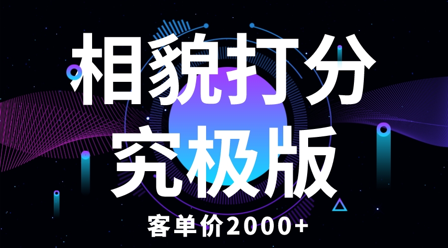 【副业项目5997期】相貌打分究极版，客单价2000+纯新手小白就可操作的项目-万图副业网