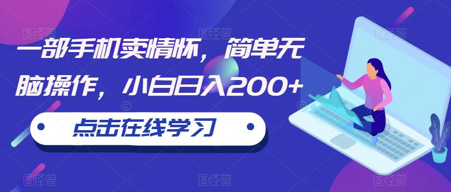 【副业项目6606期】一部手机卖情怀，简单无脑操作，小白日入200+【揭秘】-万图副业网