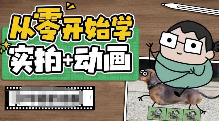 【副业项目6738期】从零开始学实拍加动画，实拍加动画创意教程（49节视频课）-万图副业网