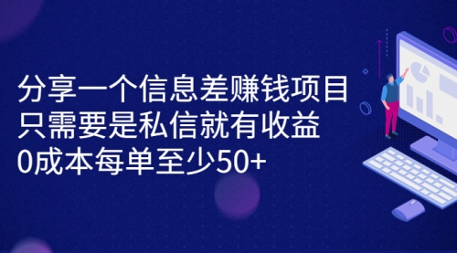 【副业项目7120期】信息差赚钱项目，只需要是私信就有收益，0成本每单至少50+-万图副业网