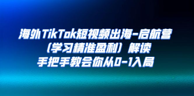 【副业项目7331期】海外TikTok短视频出海-启航营（学习精准盈利）解读，手把手教会你从0-1入局-万图副业网