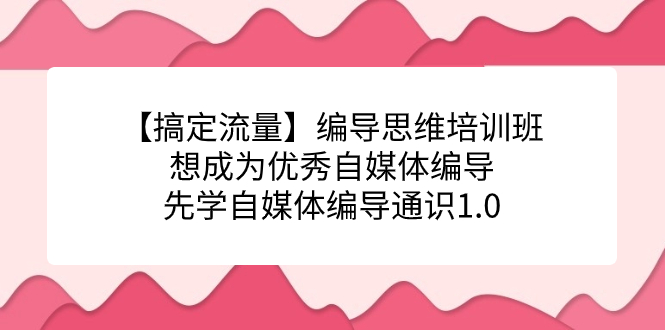【副业项目7456期】编导思维培训班，想成为优秀自媒体编导先学自媒体编导通识1.0-万图副业网