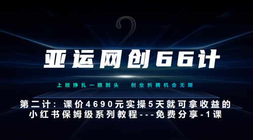 【副业项目7189期】小红书实战系列，只需5天即可完全上手-系列10节课 第一课-基础概念、流程 全貌解析-万图副业网