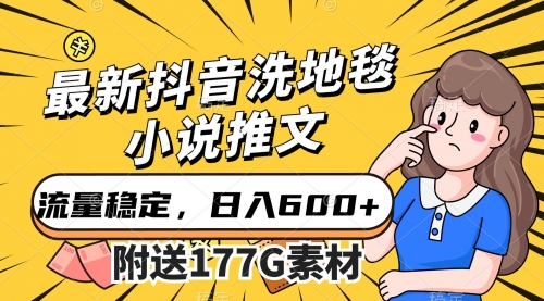 【副业项目7638期】最新抖音洗地毯小说推文，流量稳定，一天收入600（附177G素材）-万图副业网