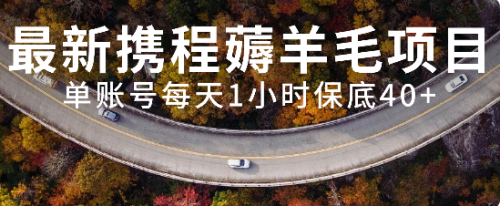 【副业项目8232期】最新携程薅羊毛项目，单账号每天1小时保底收益40+，可矩阵操作-万图副业网