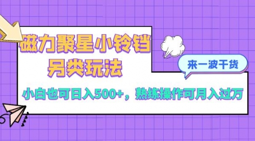 【副业项目8484期】磁力聚星小铃铛另类玩法，小白也可日入500+-万图副业网