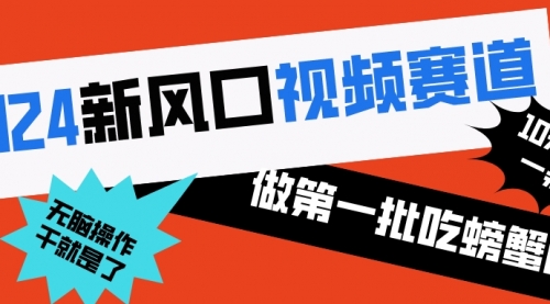 【副业8652期】2024新风口视频赛道 做第一批吃螃蟹的人 10分钟一条原创视频-万图副业网