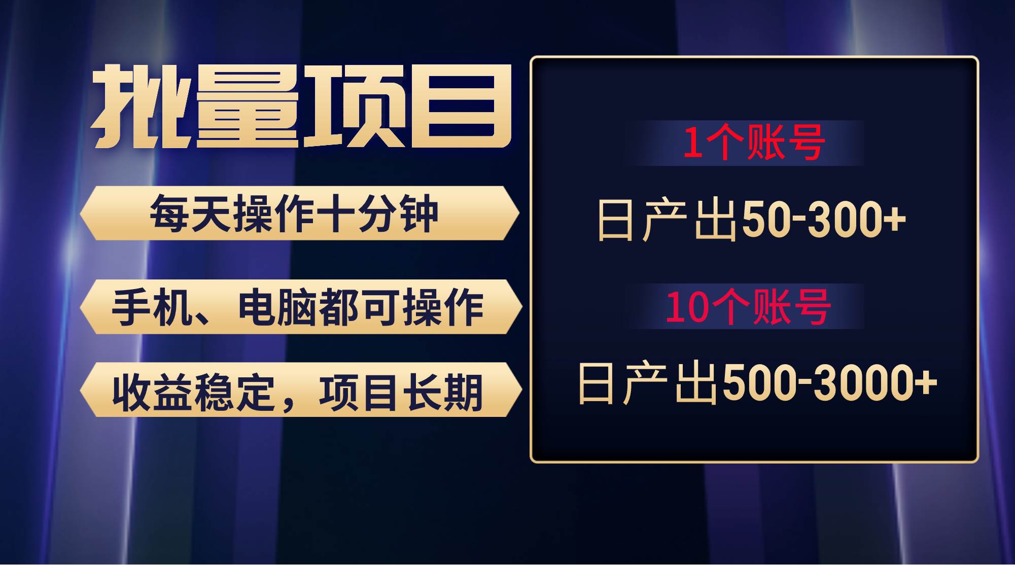 红利项目稳定月入过万，无脑操作好上手，轻松日入300+-万图副业网