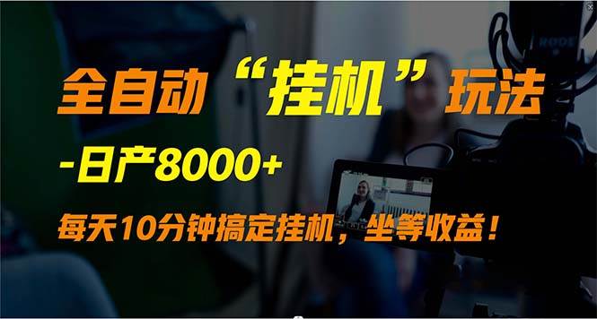全自动“挂机”玩法，实现睡后收入，日产8000+-万图副业网