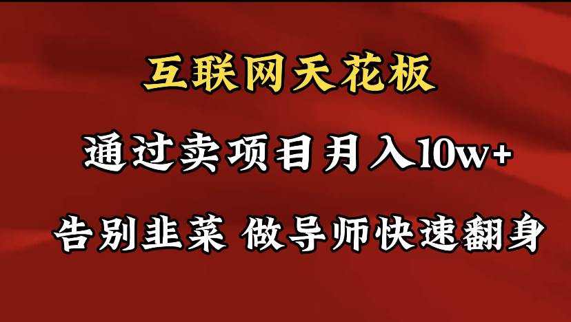 导师训练营互联网的天花板，让你告别韭菜，通过卖项目月入10w+，一定要…-万图副业网
