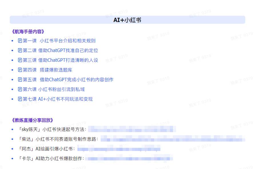 图片[3]-AI破局手册+教练分享合集：AI提示词/AI+小红书 /AI+公众号/AI+绘画/AI编程-万图副业网