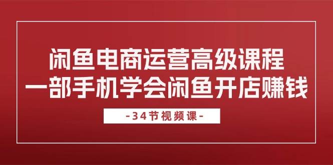 闲鱼电商运营高级课程，一部手机学会闲鱼开店赚钱（34节课）-万图副业网