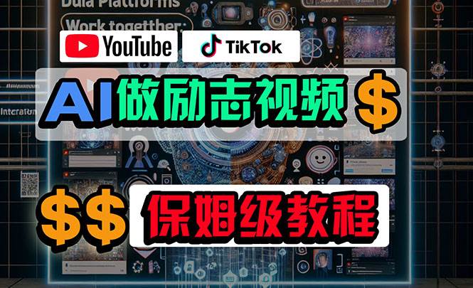 利用AI制作励志视频，在YouTube和TikTok赚钱，小白可做（附工具）-万图副业网