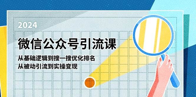 微信公众号实操引流课-从基础逻辑到搜一搜优化排名，从被动引流到实操变现-万图副业网