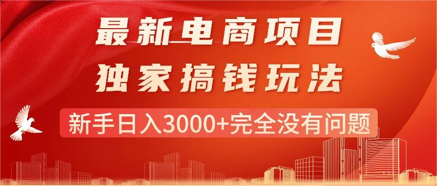 最新电商项目-搞钱玩法，新手日入3000+完全没有问题-万图副业网