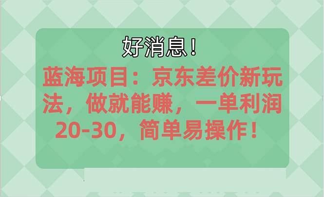 越早知道越能赚到钱的蓝海项目：京东大平台操作，一单利润20-30，简单…-万图副业网