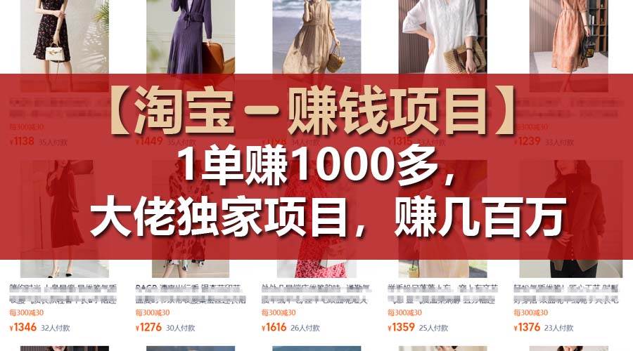 图片[1]-【淘宝赚钱项目】1单可赚1000多，大佬独家项目，年赚几百万-万图副业网