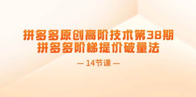 拼多多原创高阶技术第38期，拼多多阶梯提价破量法（14节课）-万图副业网