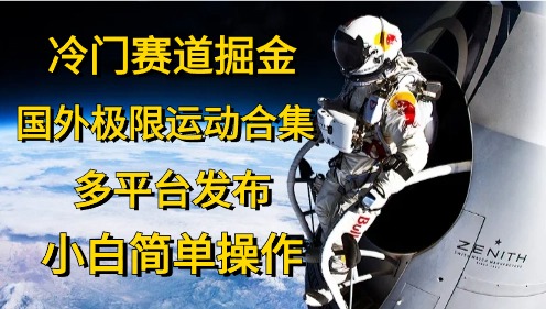 冷门赛道掘金，极限运动合集，多平台发布，小白简单操作-万图副业网