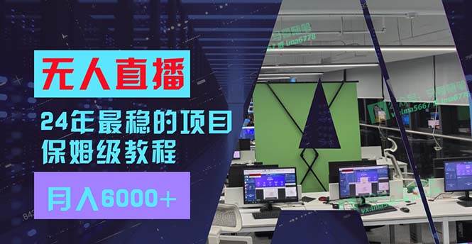 24年最稳项目“无人直播”玩法，每月躺赚6000+，有手就会，新手福音-万图副业网