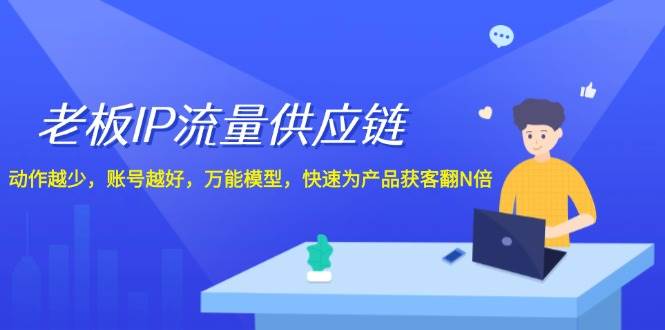 老板 IP流量 供应链，动作越少，账号越好，万能模型，快速为产品获客翻N倍-万图副业网