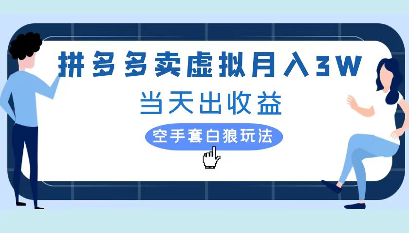 拼多多虚拟项目，单人月入3W+，实操落地项目-万图副业网