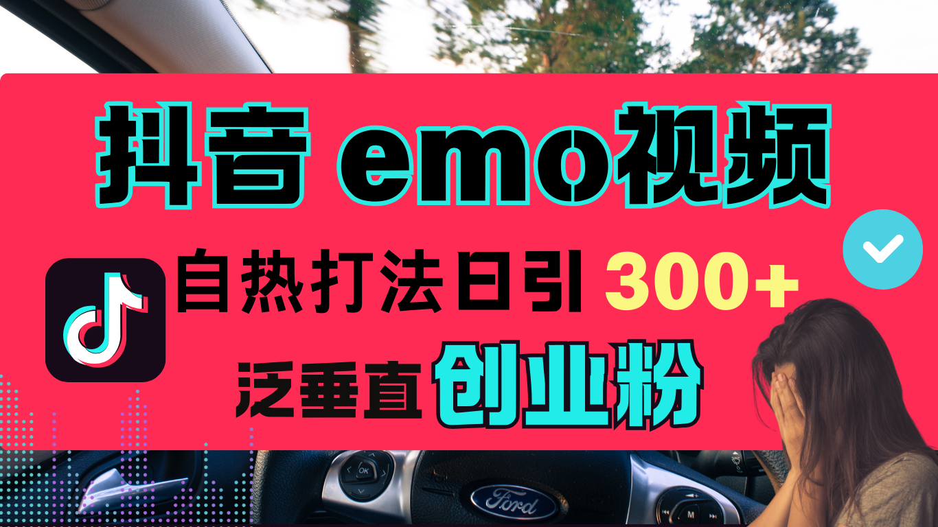 抖音“EMO视频”自热流打法，日引300+泛垂直创业粉-万图副业网