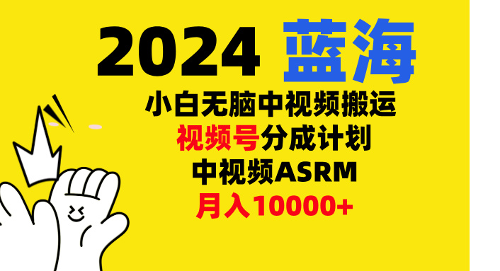 小白无脑复制-中视频视频号-分成计中视频ASRM-万图副业网