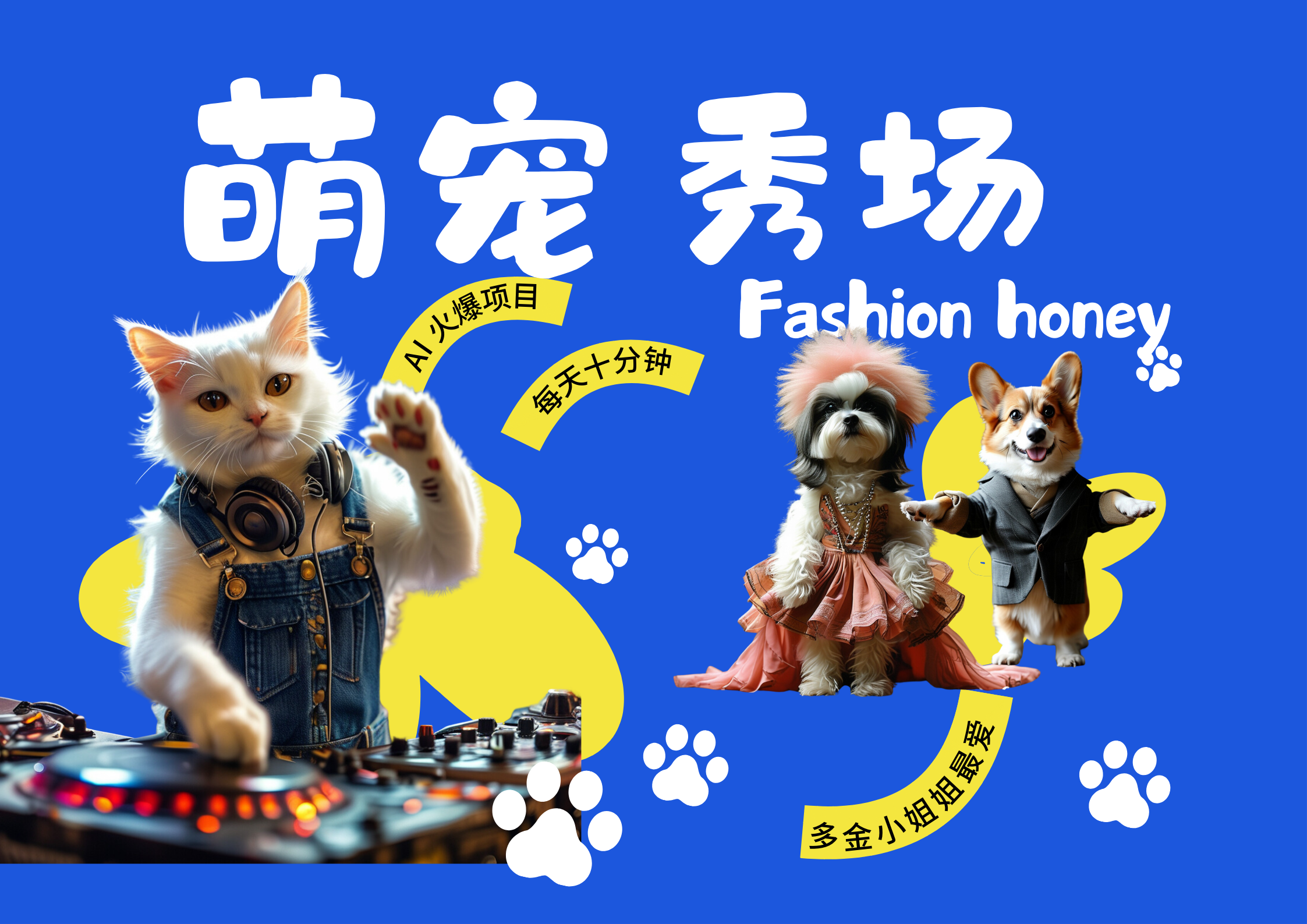 酷飒动物跳舞走秀  时尚喵FASHION汪 多金小姐姐最爱的 轻松月入破万-万图副业网